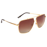 Equal Square Sunglasses with Brown Gradient Lens for Unisex