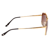 Equal Square Sunglasses with Brown Gradient Lens for Unisex