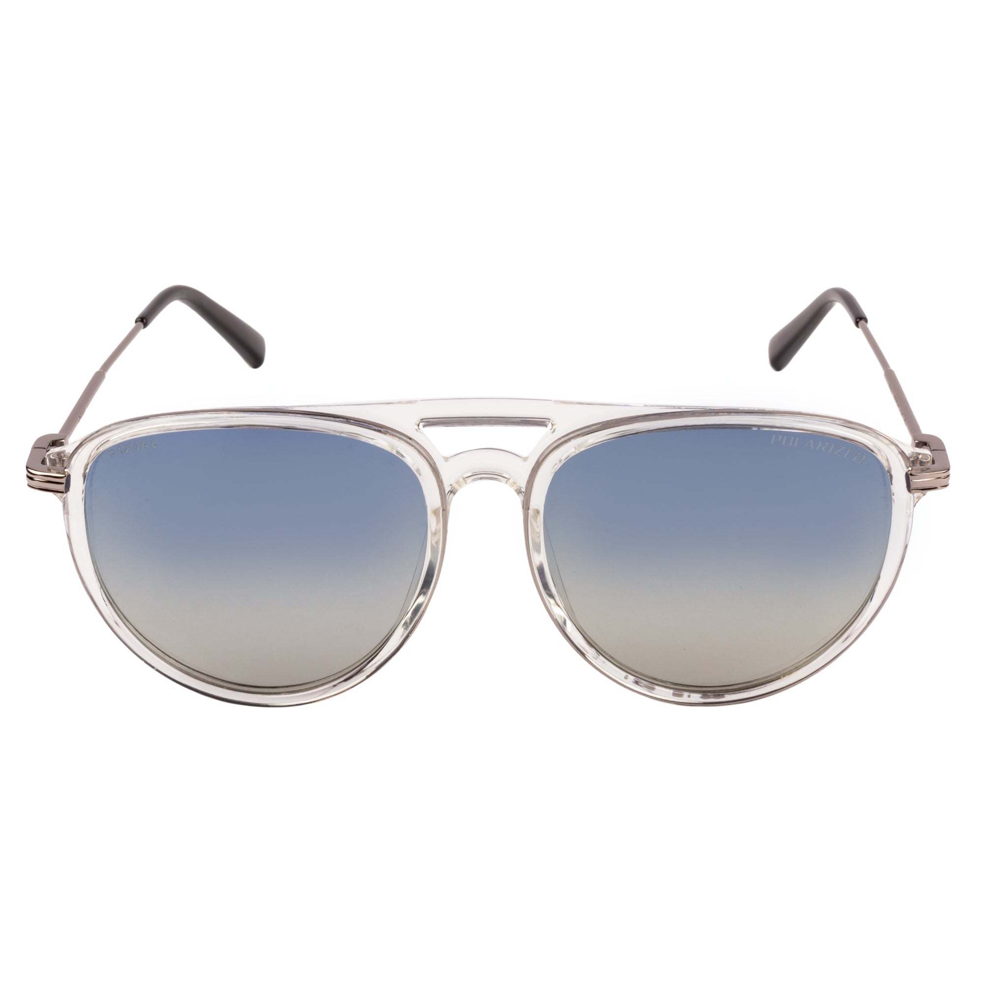 Equal Aviator Sunglasses with Blue Gradient Lens for Unisex