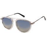 Equal Aviator Sunglasses with Blue Gradient Lens for Unisex