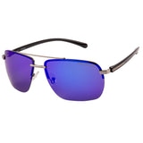 Equal Square Sunglasses with Blue Lens for Unisex