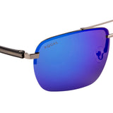 Equal Square Sunglasses with Blue Lens for Unisex