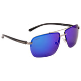 Equal Square Sunglasses with Blue Lens for Unisex