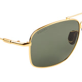 Equal Square Sunglasses with Green Lens for Unisex