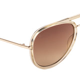 Xpres Oval Sunglasses with Yellow Lens for Women