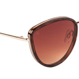Xpres Cat-Eye Sunglasses with Brown Lens for Women