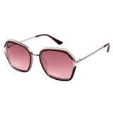 Xpres Oversized Sunglasses with Dark Pink Lens for Women