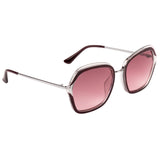 Xpres Oversized Sunglasses with Dark Pink Lens for Women