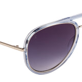 Xpres Oval Sunglasses with Blue Lens for Women