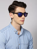 KENNETH COLE Square Sunglasses with Blue Lens for Unisex