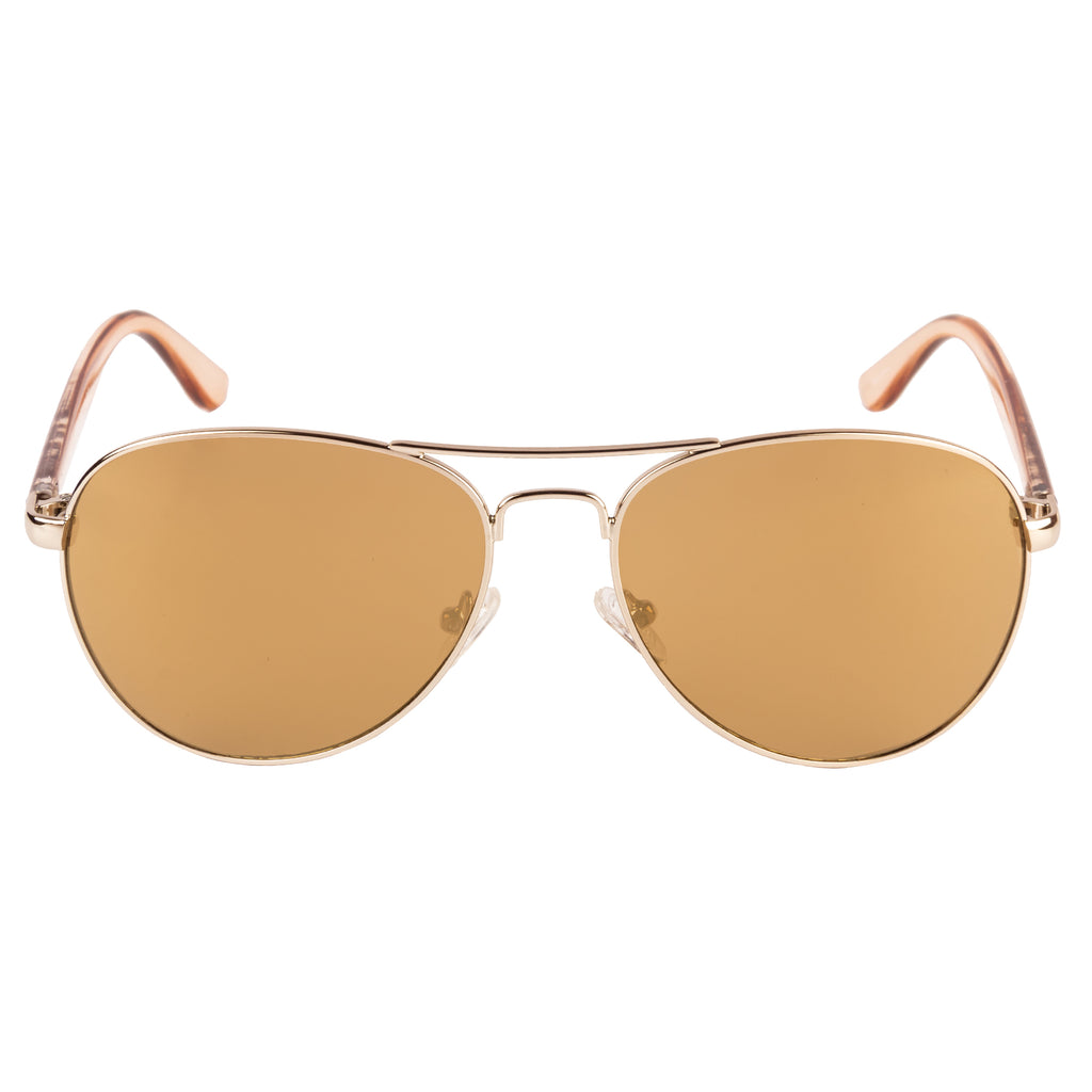 Kenneth Cole  Aviator Sunglass With Light Brown Lens For Women