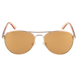 Kenneth Cole  Aviator Sunglass With Light Brown Lens For Women
