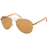 Kenneth Cole  Aviator Sunglass With Light Brown Lens For Women