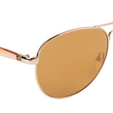Kenneth Cole  Aviator Sunglass With Light Brown Lens For Women