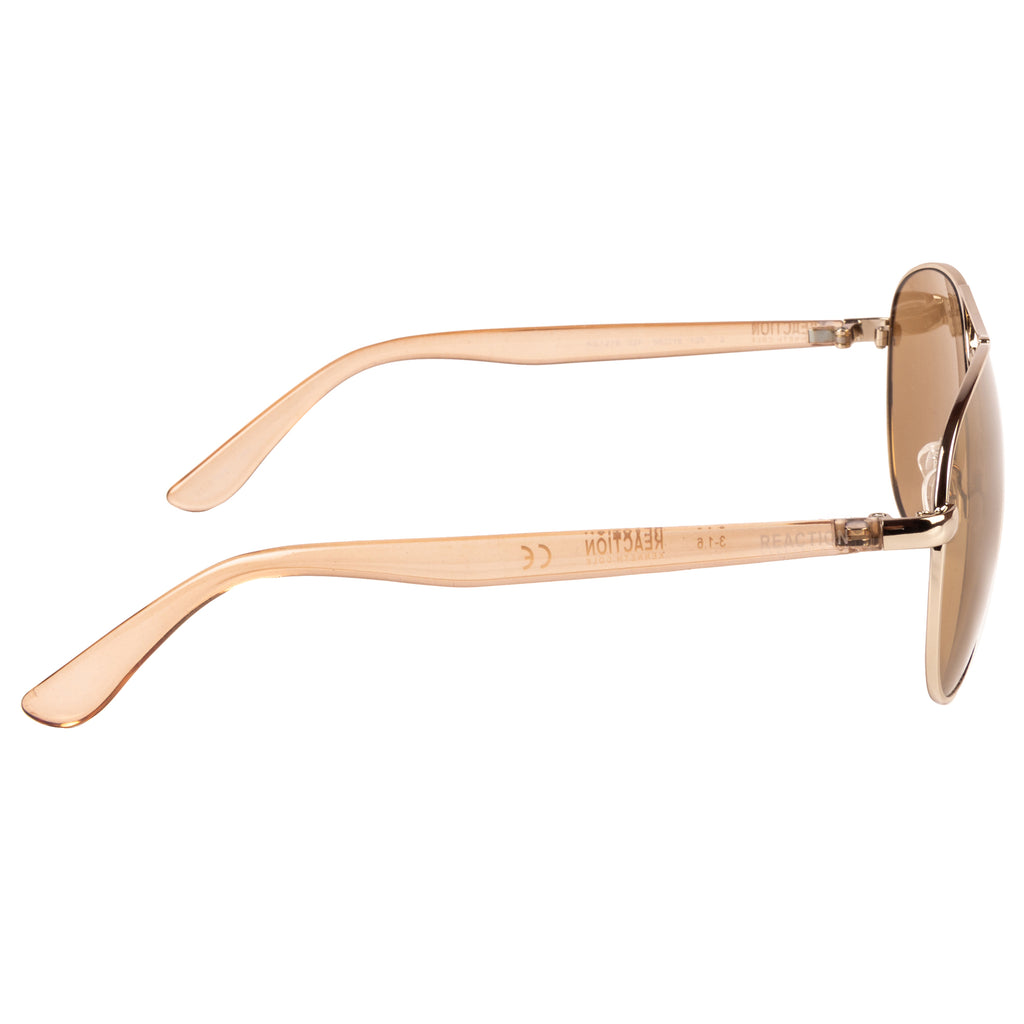 Kenneth Cole  Aviator Sunglass With Light Brown Lens For Women