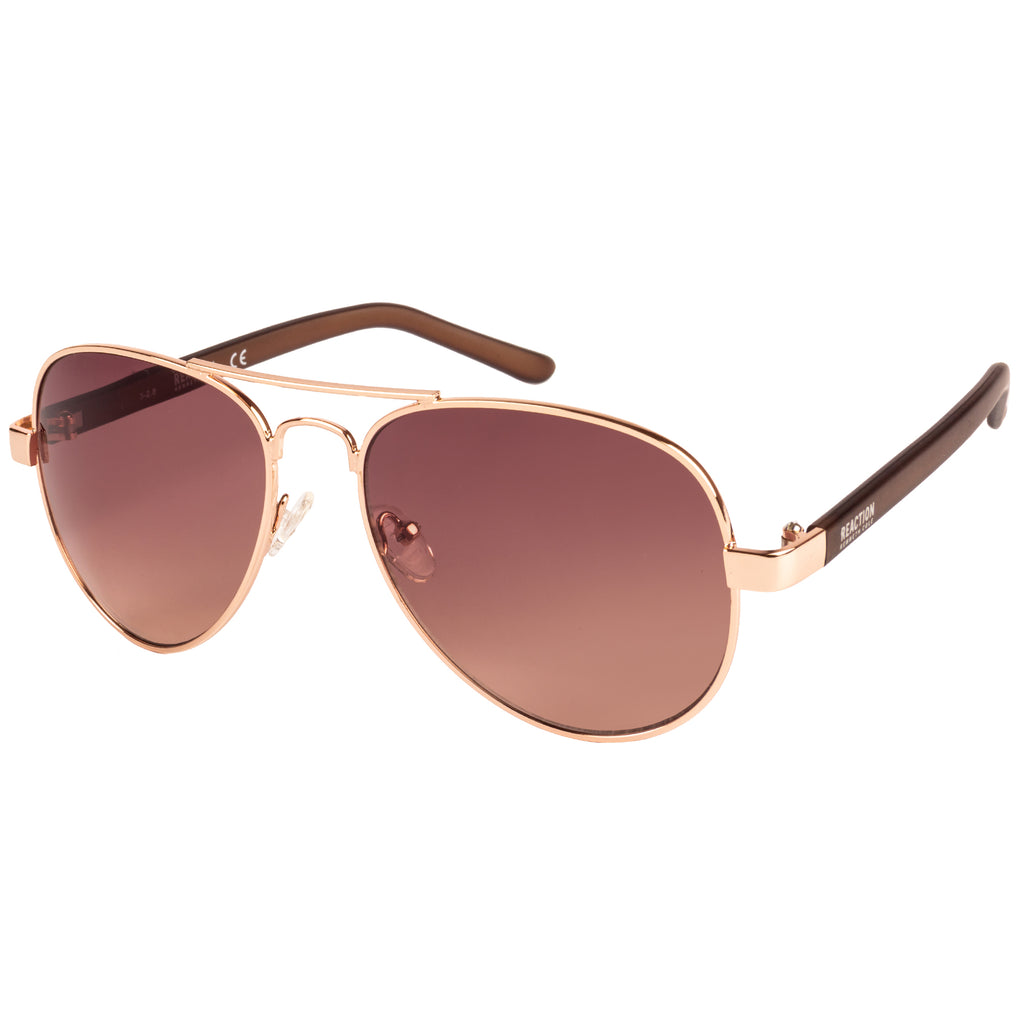 Kenneth Cole  Aviator Sunglass With Brown Lens For Men