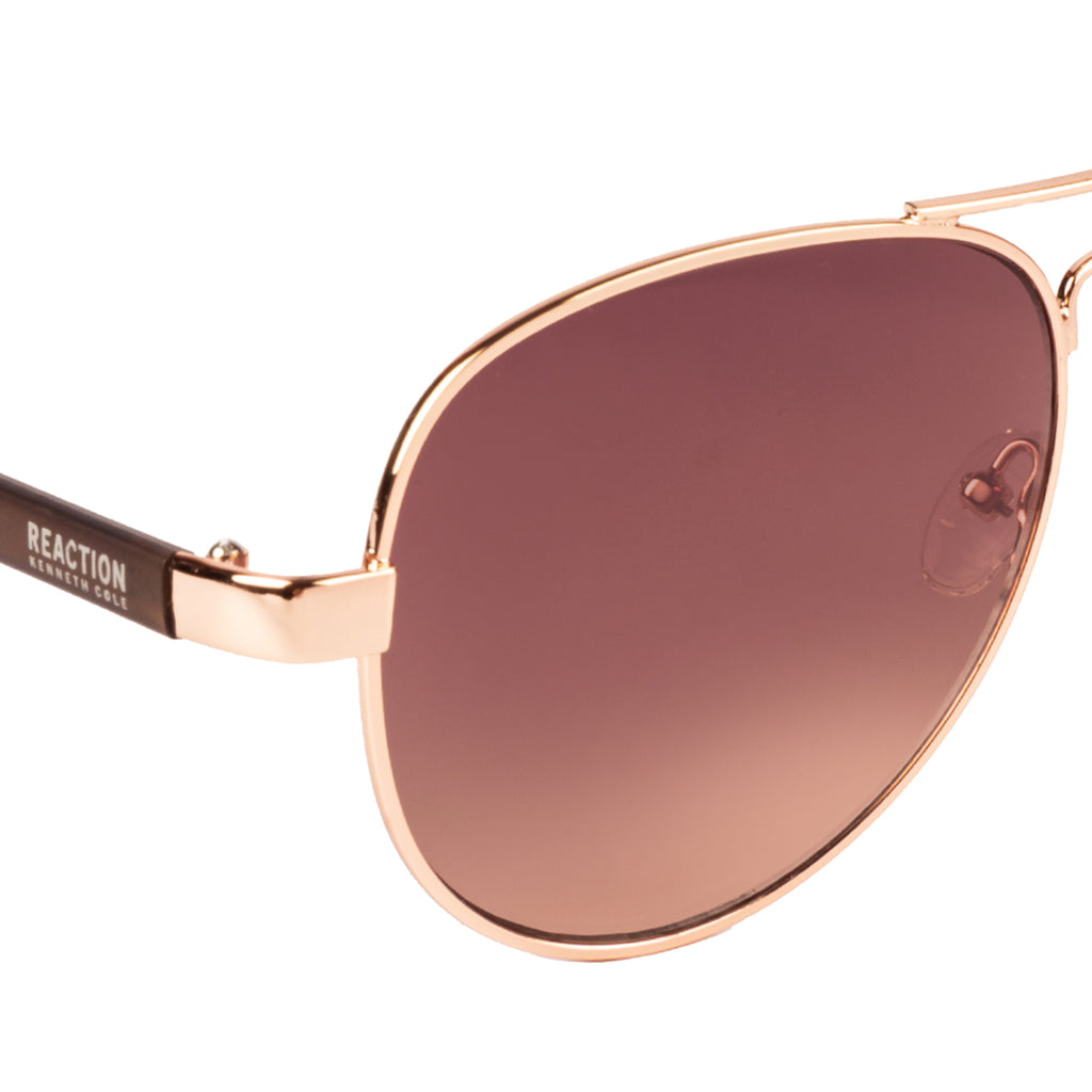 Kenneth Cole  Aviator Sunglass With Brown Lens For Men