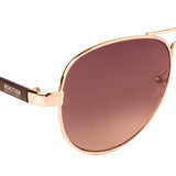 Kenneth Cole  Aviator Sunglass With Brown Lens For Men