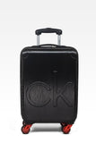 Calvin Klein CK LOGO Range Black & Red Color Hard Luggage