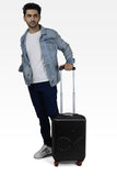 Calvin Klein CK LOGO Range Black & Red Color Hard Luggage