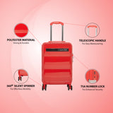 Calvin Klein Down To Fly Hard Body Cabin Red/Black Luggage Trolley