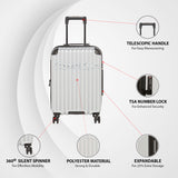 Calvin Klein Land Escape Hard Body Cabin Silver Luggage Trolley