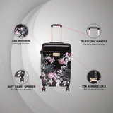 Calvin Klein Mille Hs Hard Cabin Black Floral Luggage Trolley