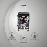 Calvin Klein Mille Hs Hard Cabin Black Floral Luggage Trolley