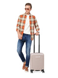 Calvinklein ODYSSEY Shadow Grey Color ABS Material Hard 20" Cabin Trolley