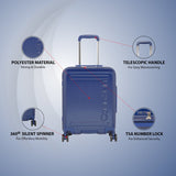 Calvin Klein Soho Hard Body Cabin Cobalt Luggage Trolley