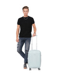 Calvinklein SUSTAIN Pale Blue Color Polypropylene Material Hard Trolley