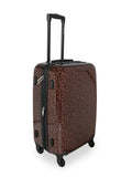 Calvin Klein Monogram Hard Medium Brown Luggage Trolley