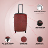 Calvin Klein Monogram Hard Medium Red Luggage Trolley