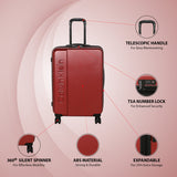 Calvin Klein Manhattan Hard Medium Red Luggage Trolley