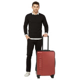 Calvin Klein Manhattan Hard Medium Red Luggage Trolley