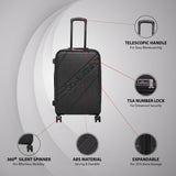 Calvin Klein Cheer Hard Medium Black Luggage Trolley