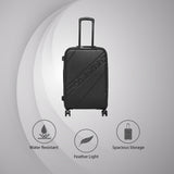 Calvin Klein Cheer Hard Medium Black Luggage Trolley