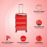 Calvin Klein Down To Fly Hard Body Medium Red/Black Luggage Trolley