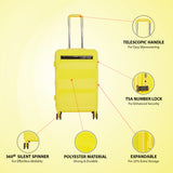 Calvin Klein Down To Fly Hard Body Medium Yellow/Black Luggage Trolley