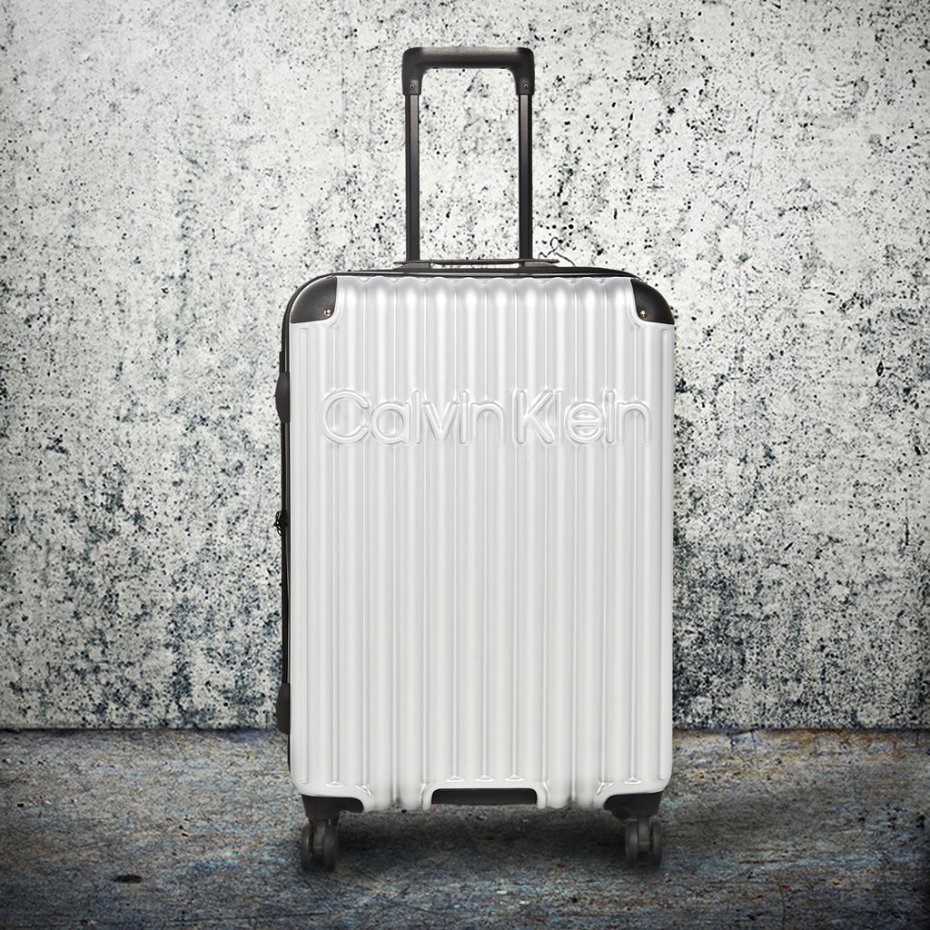 Calvin Klein Land Escape Hard Body Medium Silver Luggage Trolley