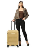 Calvin Klein ODYSSEY Wheat Color ABS Material Hard 24" Medium Trolley