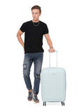 Calvinklein SUSTAIN Pale Blue Color Polypropylene Material Hard Trolley