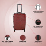 Calvin Klein Monogram Hard Large Red Luggage Trolley