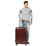 Calvin Klein Monogram Hard Large Red Luggage Trolley