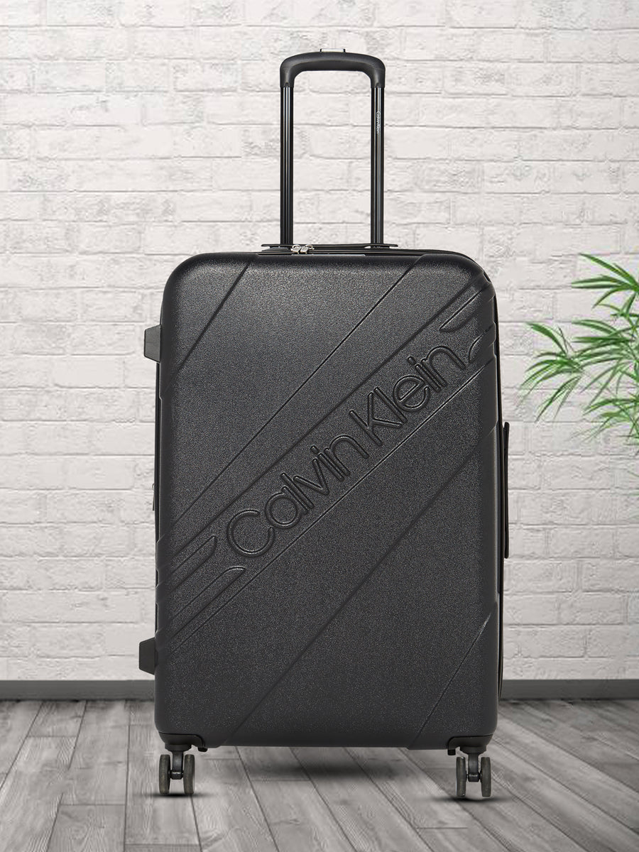 Calvin Klein Cheer Hard Large Black Luggage Trolley