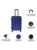 Calvin Klein CENTRAL PARK WEST Range Blue Color Hard Large Luggage