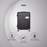 Calvin Klein Casual Hardside Hard Large Black Luggage Trolley