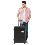 Calvin Klein Casual Hardside Hard Large Black Luggage Trolley