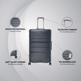 Calvin Klein Globetrotter Hard Body Large Navy Luggage Trolley