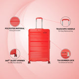 Calvin Klein Globetrotter Hard Body Large Red Luggage Trolley